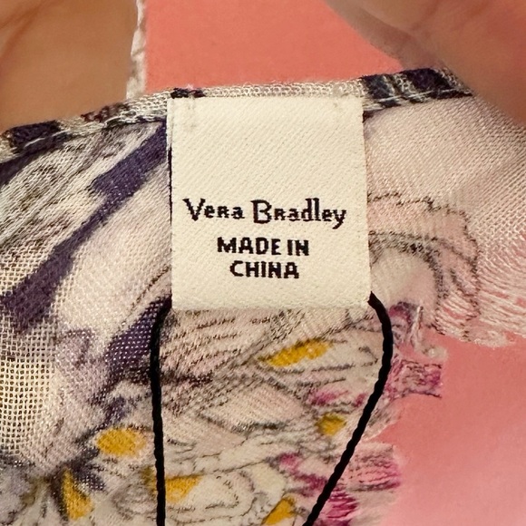 NWT Vera Bradley Hummingbird Park Soft Fringe Scarf - Picture 4 of 7